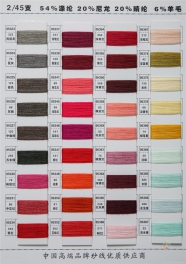 2/45NM 54Polyester 20Nylon 20Acrylic 6Wool